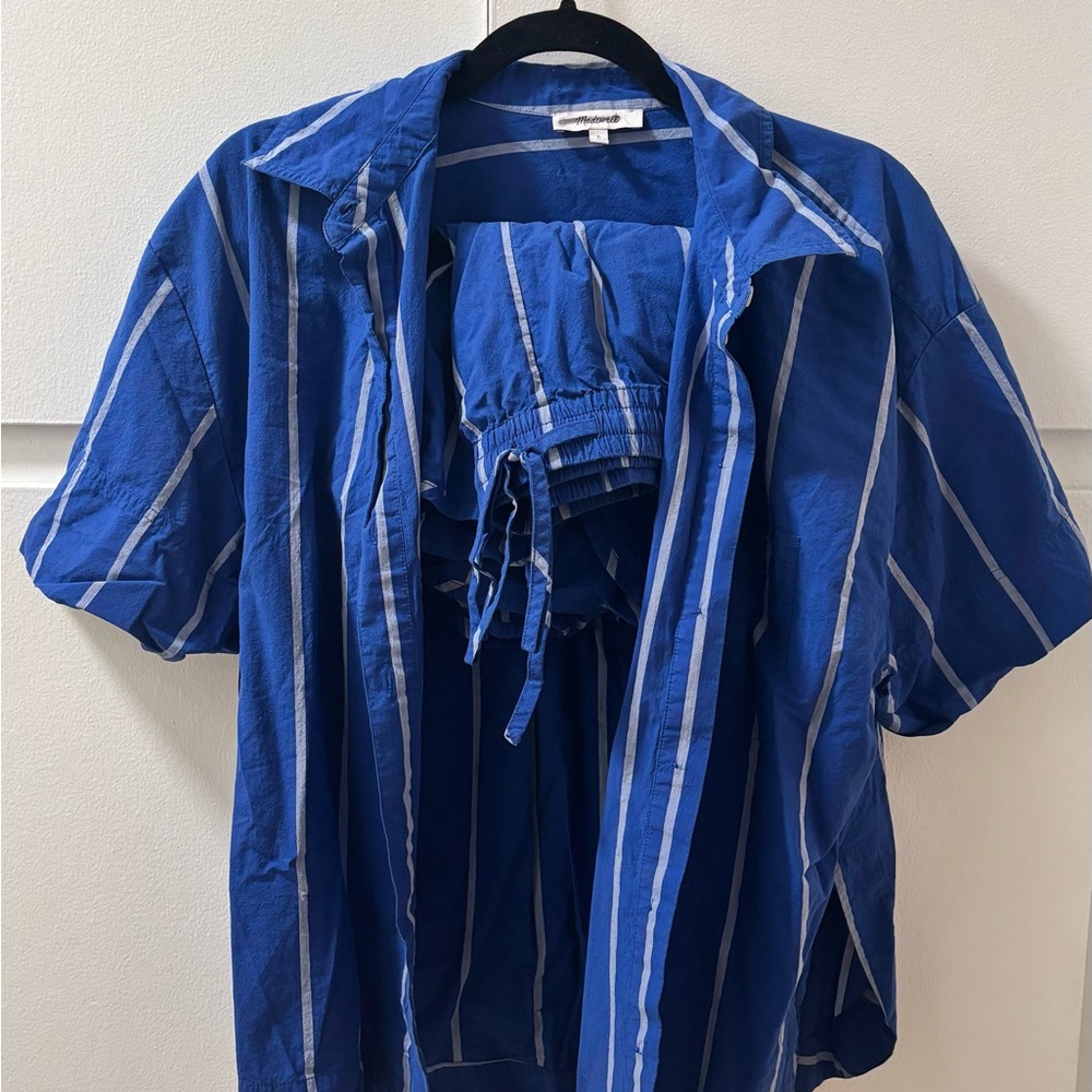 Madewell Blue Striped Shirt